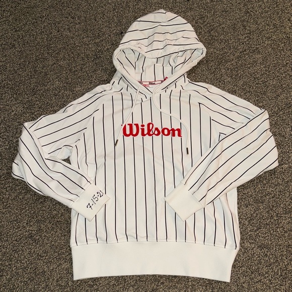 Wilson Tops - Custom Wilson Striped Chicago U.S.A. Sweatshirt